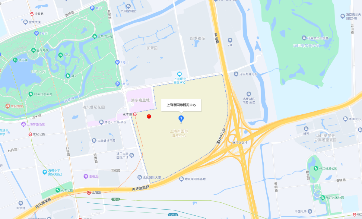 第十六屆世界製藥機械、包裝設備與材料中國展位置